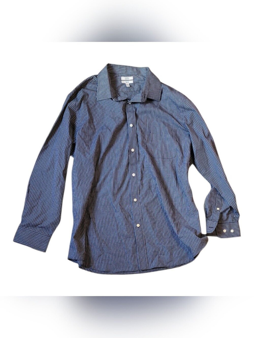 croft & barrow Blue and Black Check Dress Shirt
